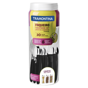 Faqueiro Tramontina Ipanema Preto – 30 Peças