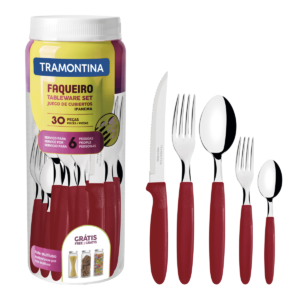 Faqueiro Tramontina Ipanema Vermelho – 30 Peças